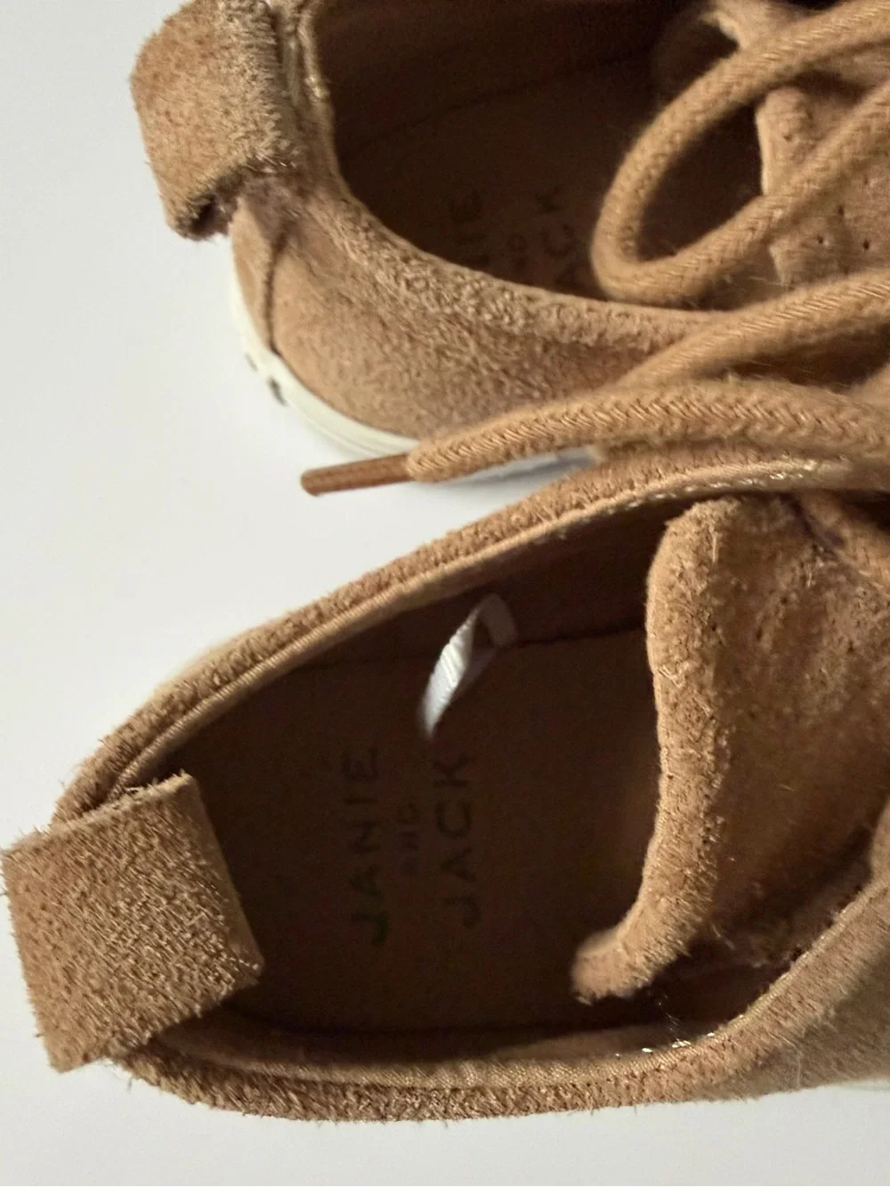Janie and Jack Tan Suede Toddler Dress Shoes size 8